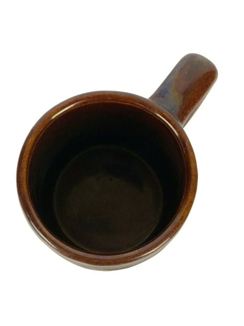 Hull Marcrest Brown Daisy Dot Stoneware Coffee Mug/Beer Stein Retro Farmhouse